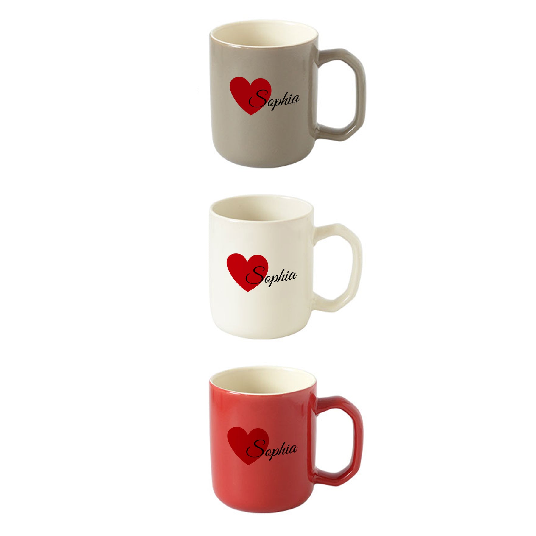 Customized Couple Mug | 情人節禮物 客製情侶愛心姓名定製馬克杯