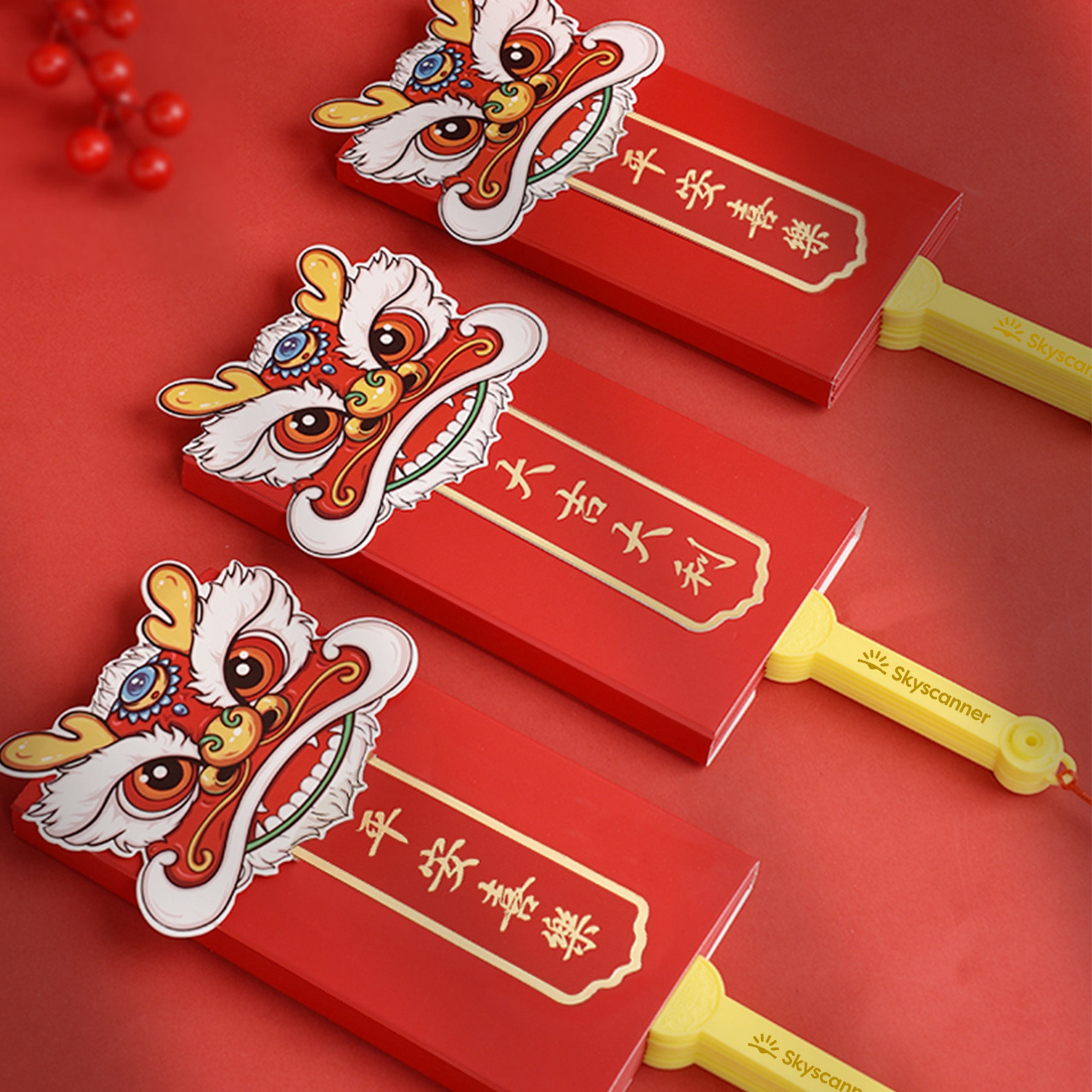 Printable And Customizable Red Envelopes | 龍年扇子紅包利是封 創意折疊新年利是
