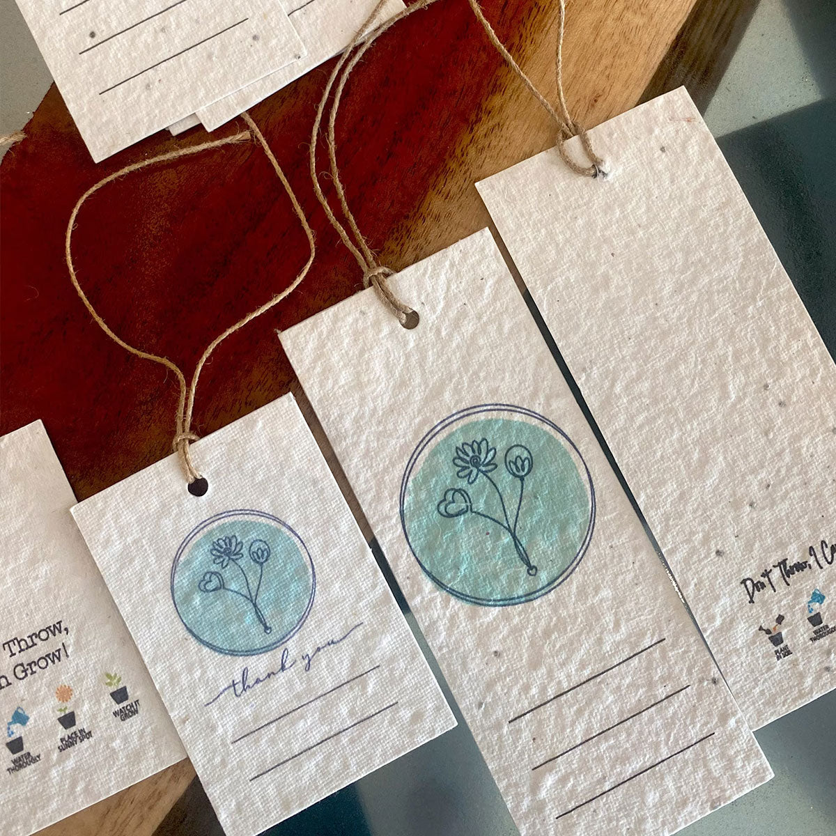 Custom Printed Seed Paper  | 種子卡 自訂環保種子紙造型企業產品吊牌 高級紀念禮物