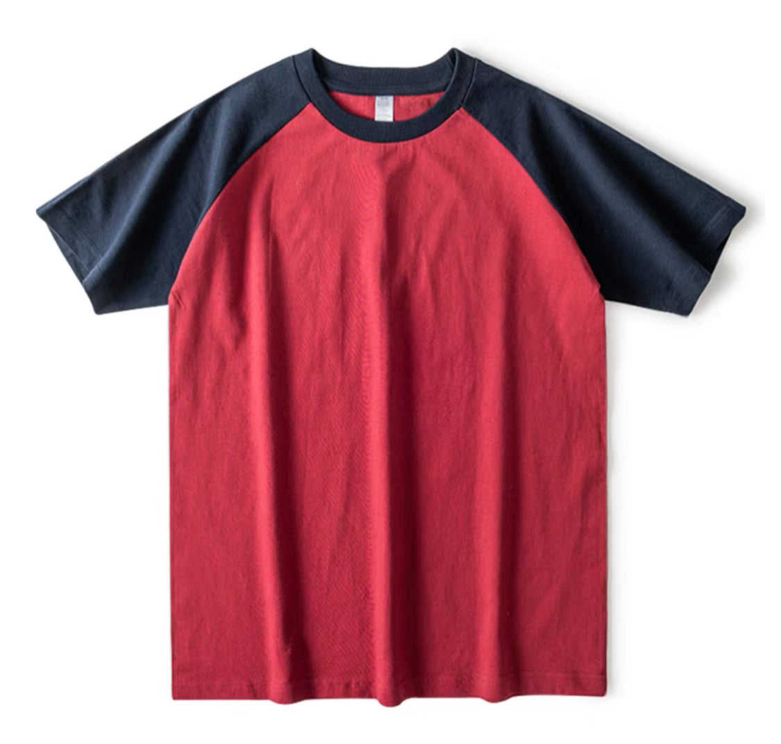 Raglan Short Sleeve Round Neck T-shirt