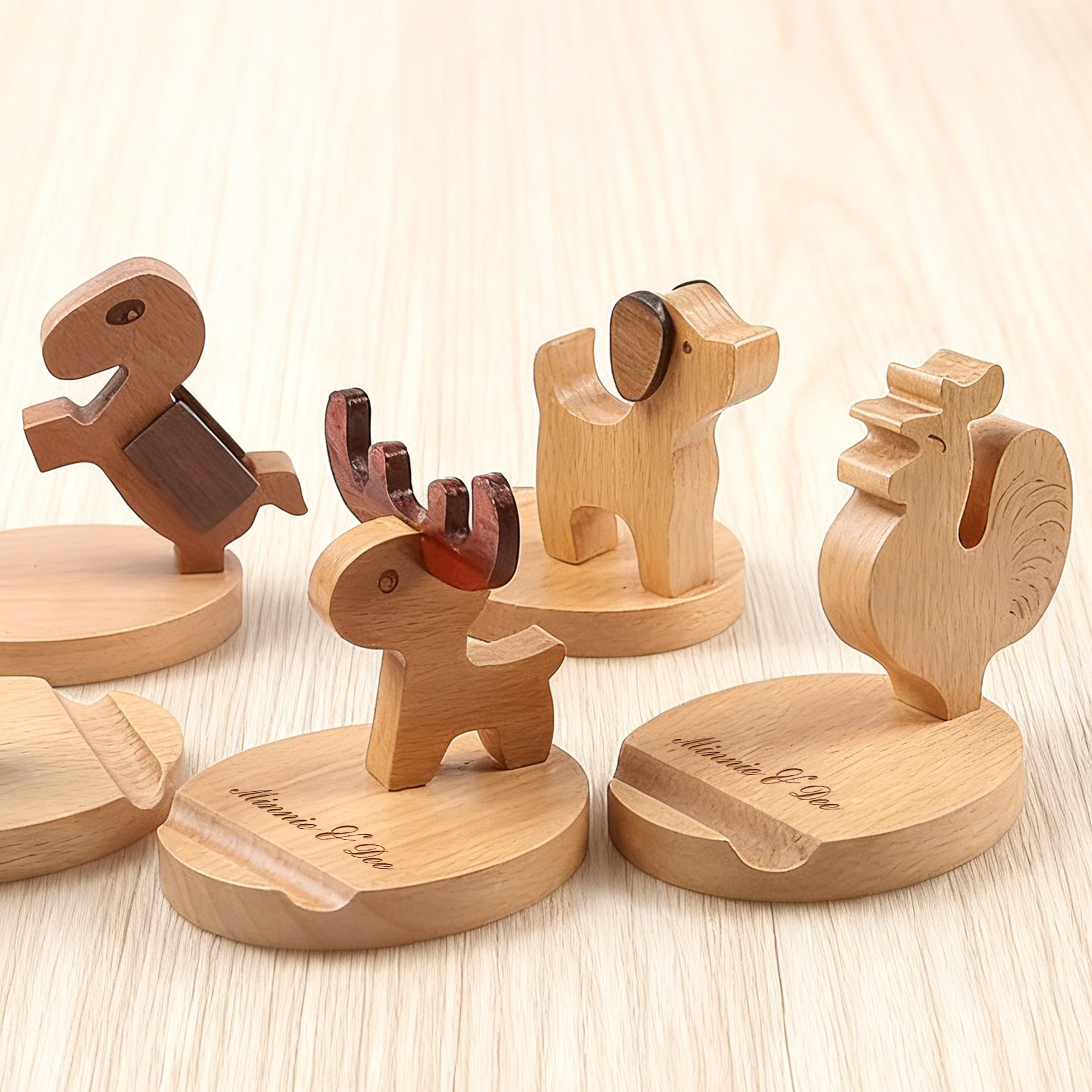 Christmas Elk Wooden Mobile Phone Holder | 聖誕麋鹿木質手機支架 企業訂製聖誕禮品