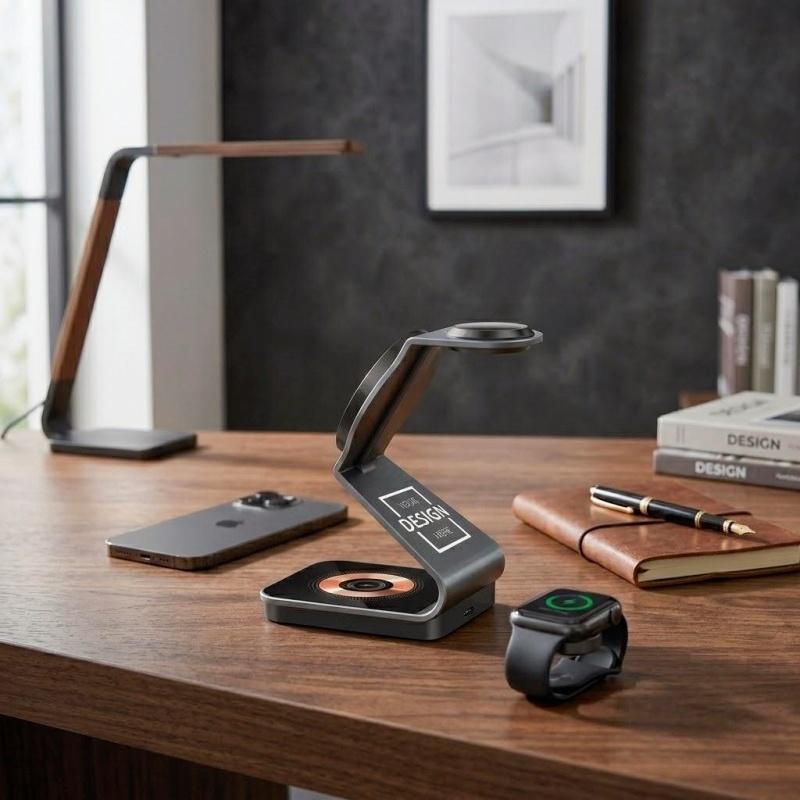 3-In-1 iPhone holder wireless charger | 三合一磁吸款蘋果手機支架無線充電器 BG28-121