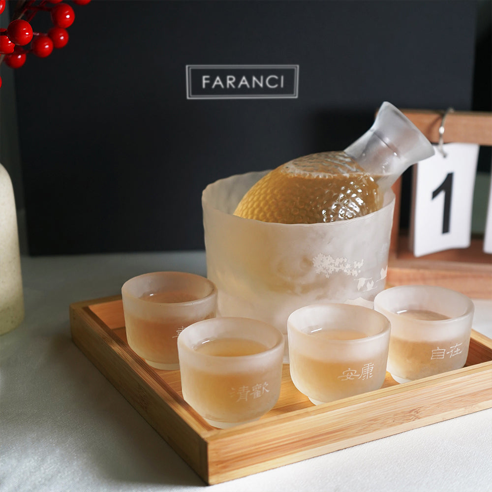 Japanese Hammered Sake Set