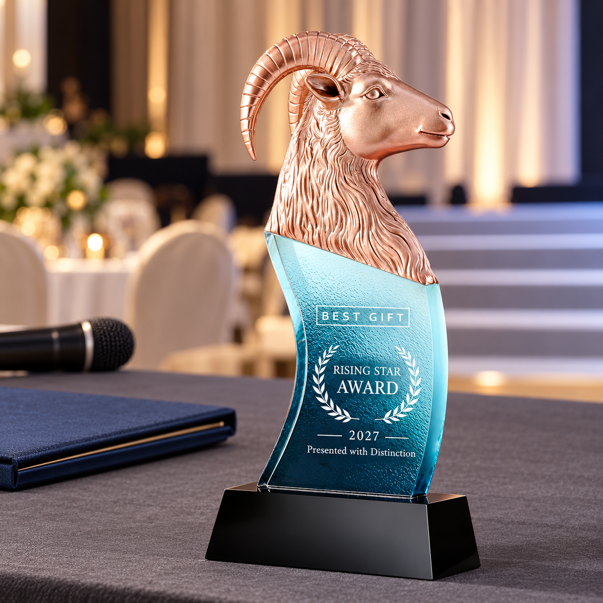 Sculpted Ram Head Award Trophy with Custom Branding | 立體羊頭造型獎杯 企業年度頒獎 傑出員工及合作夥伴嘉許禮品