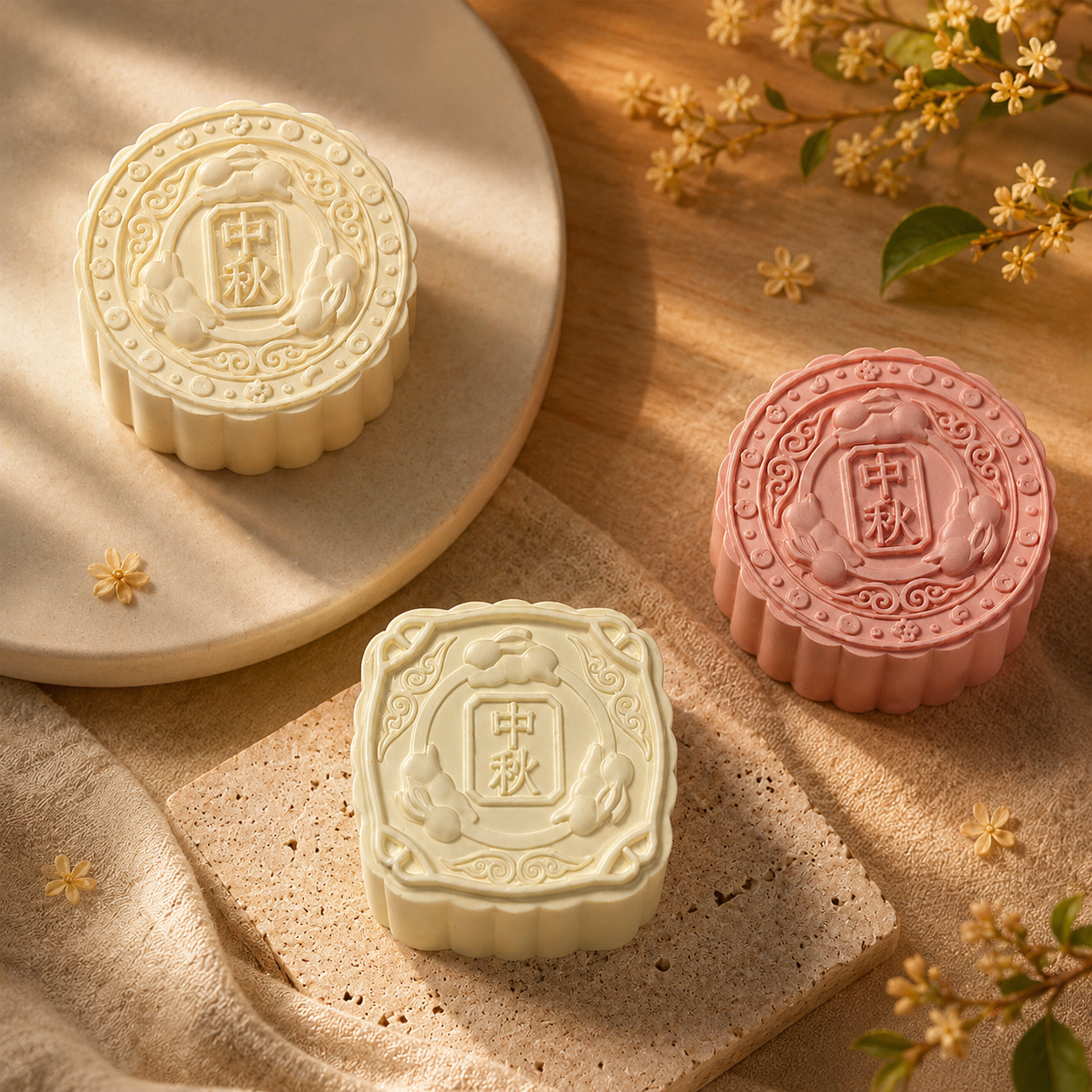 Customized Mid-Autumn Aromatherapy Gypsum Gift Set Scented Plaster Diffuser Festival Corporate Gift Box｜中秋香薰石膏訂製禮盒 擴香石伴手禮 企業節慶送禮套裝