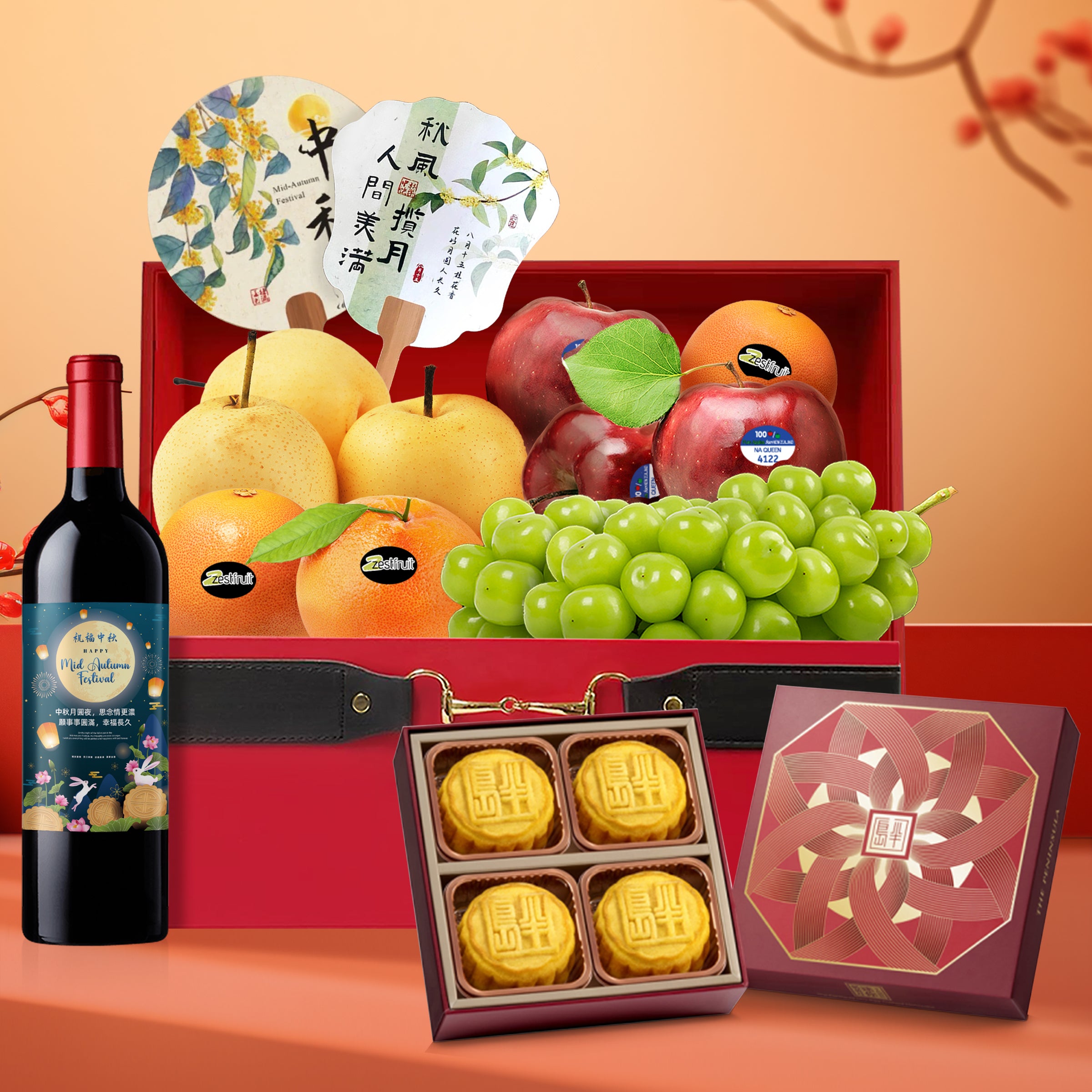 中秋尊享定製進口水果禮籃｜企業首選 精緻傳統 x 實用禮品組合 Mid-Autumn Festival Food Hamper