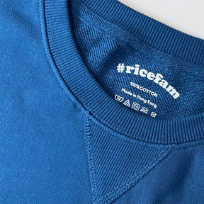 [Case Studies]#Ricefam | CUSTOM LOGO BLUE SWEATER