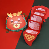 Printable And Customizable Red Envelopes | 龍年折疊紅包袋 創意立體抽拉式利是