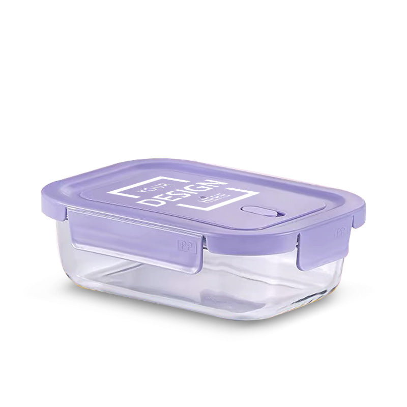 Glass lunch box Microwave-heated compartments fresh-keeping bento box