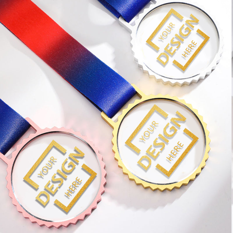 High Quality Custom Medal Medal [Crystal Medal] Colored Crystal Medal three colors unique personality customized team