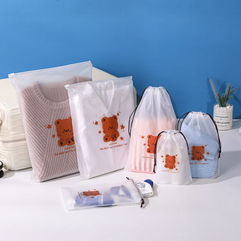 Translucent drawstring packaging bag | 半透明抽繩包裝袋 BG34-120