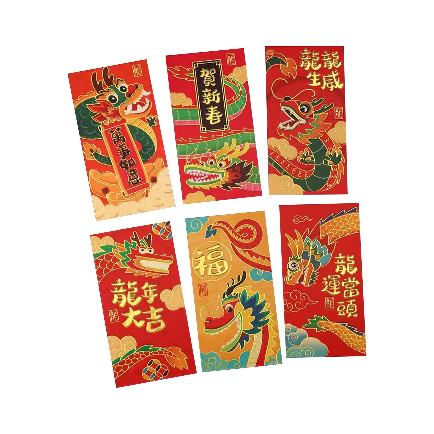 Printable And Customizable Red Envelopes | 客製logo漫畫風格五彩燙金利是封