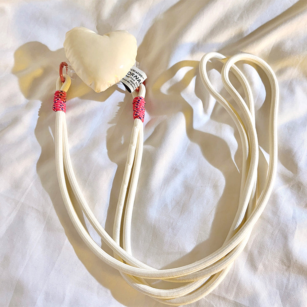 Dopamine Color Heart Phone Clip with Lanyard | 多巴胺立體愛心手機夾配挂繩 BG27-33