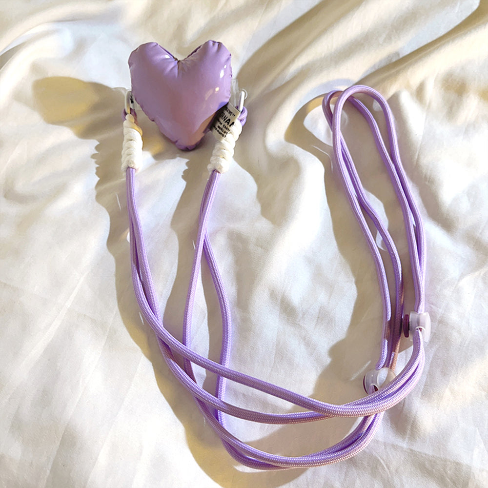 Dopamine Color Heart Phone Clip with Lanyard | 多巴胺立體愛心手機夾配挂繩 BG27-33