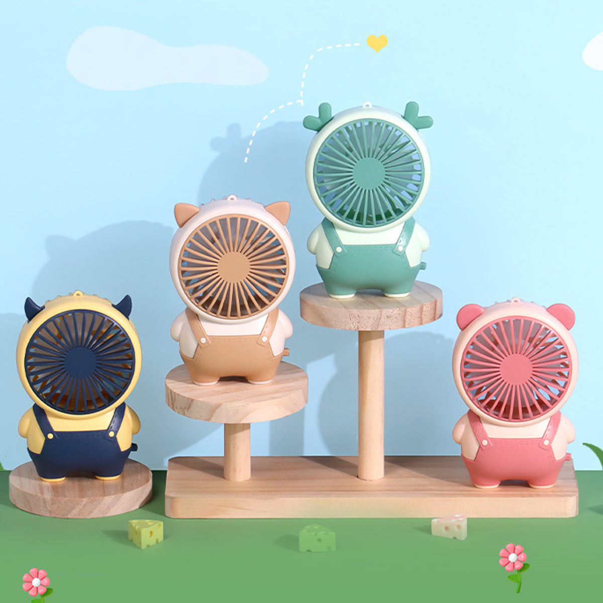 【定製】迷你手持電風扇 支持LOGO印刷 四色時尚選擇 夏日必備