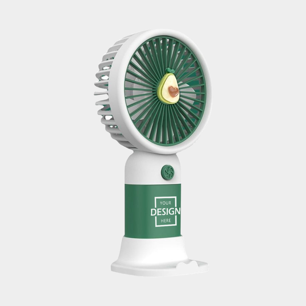 【定製】便攜迷你風扇 清新綠卡通款｜USB充電｜夏日活動必備