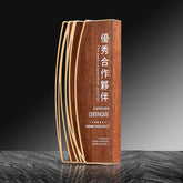 Wooden trophy metal design award | 木製獎座金屬設計獎項 BG20-83