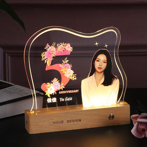 Customized Photo Night Light Acrylic Trophy | 定製照片發光亞克力員工獎座夜燈 BG20-94