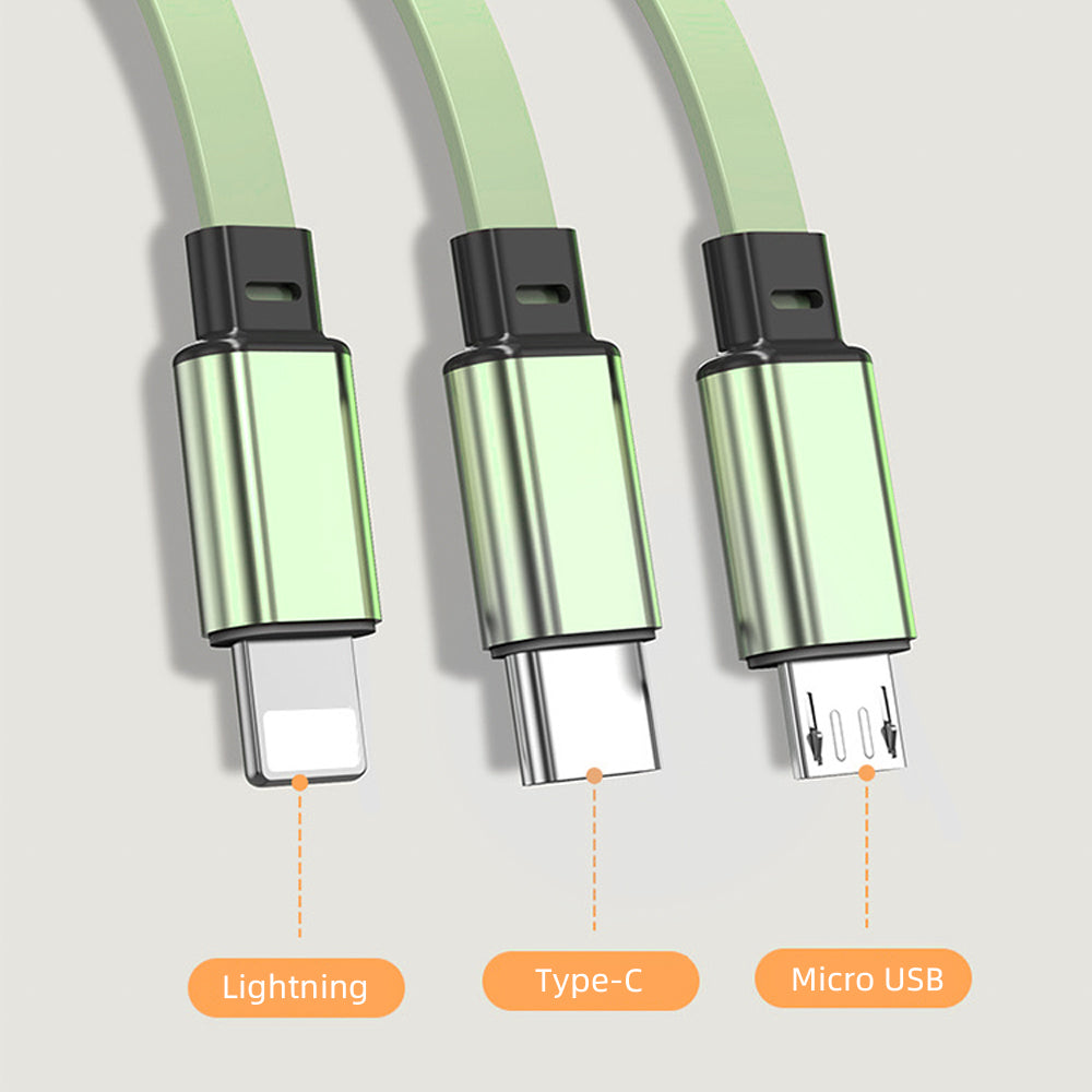 Three-in-one retractable data cable with charging head | 三合一伸縮數據線配充電頭 BG28-74