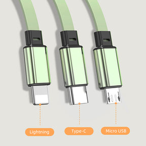 Three-in-one retractable data cable with charging head | 三合一伸縮數據線配充電頭 BG28-74