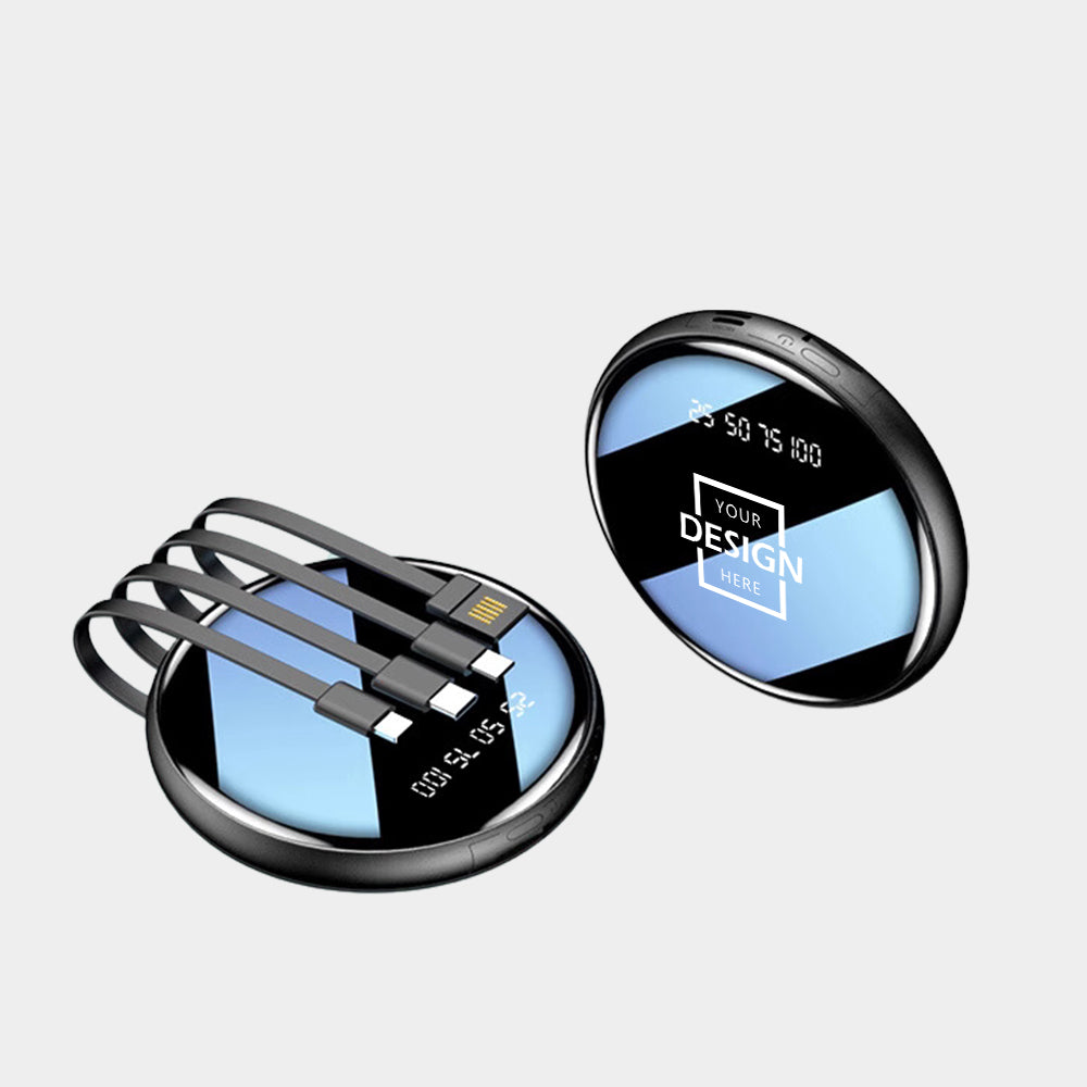 Mirror mini power bank comes with charging cable| 鏡面迷你行動電源自帶充電線 BG28-77