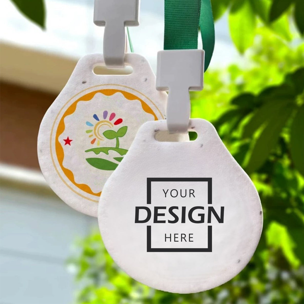 ESG 環保 | 種子卡 Eco Seed Badge Card 種子紙獎牌 定制logo（客製化禮品）學校禮品 公司禮品 (副本)