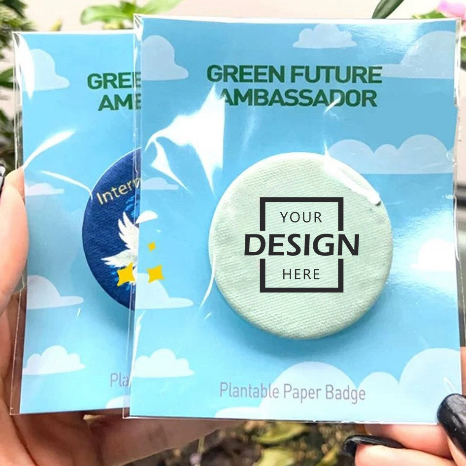 ESG 環保 | 種子卡 Eco Seed Badge Card 種子紙徽章 定制logo（客製化禮品）學校禮品 公司禮品