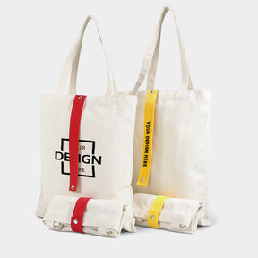 Foldable Canvas Tote Bag with Strap |  多功能彩色摺叠帆布袋 BG23-102