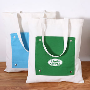 Canvas Tote Bag with Colorful Panel |  定製LOGO折疊易收納彩色帆布袋 BG23-101