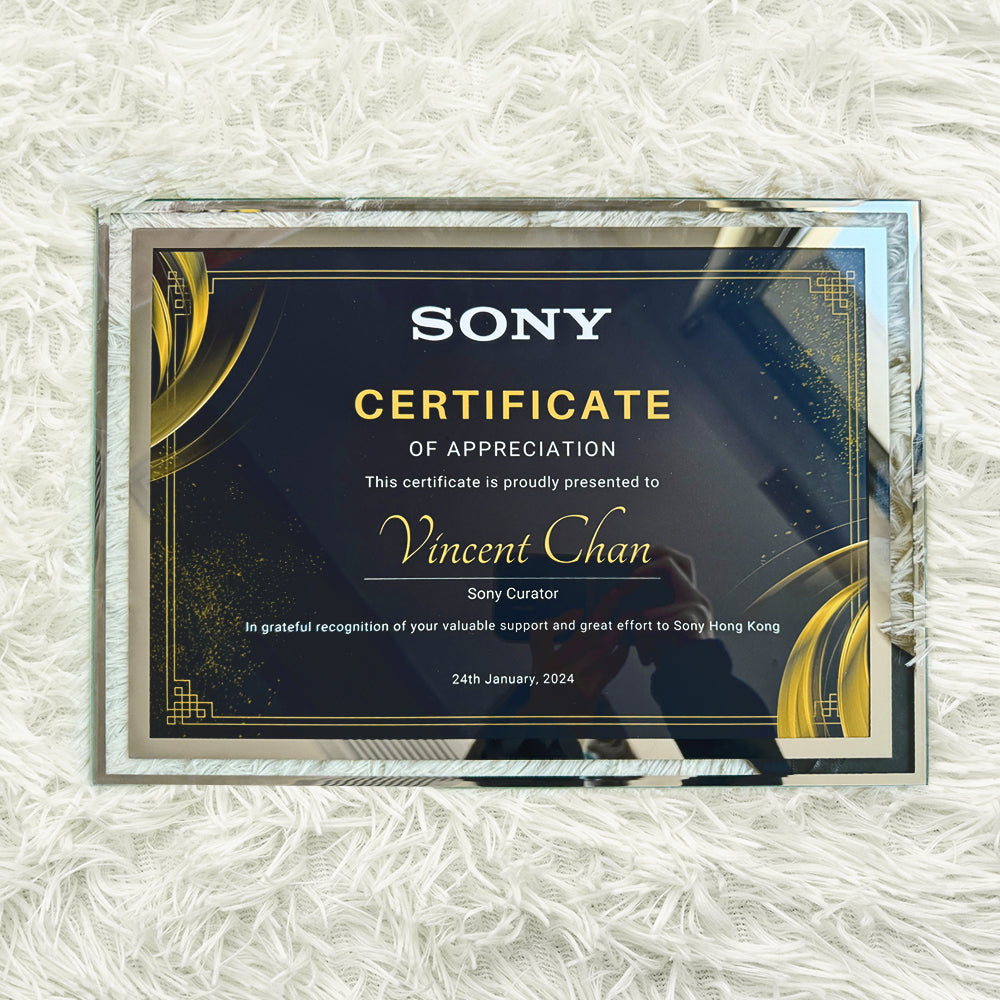 [Case Studies]SONY | Crystal Award Certificate Frame