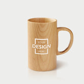 Custom High Quality Natural Beech Wood Coffee Cup 300ml BG26-106