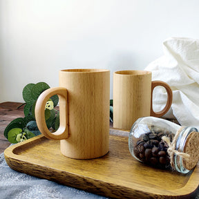 Custom High Quality Natural Beech Wood Coffee Cup 300ml BG26-106