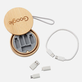 ECO Charging Cable Converter  Case | 圓形環保竹木充電線收納盒 BG27-29