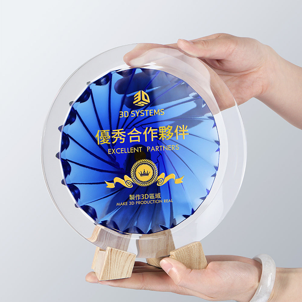 Glass Crystal Creative Trophy | 琉璃水晶創意圓盤獎座  BG20-53