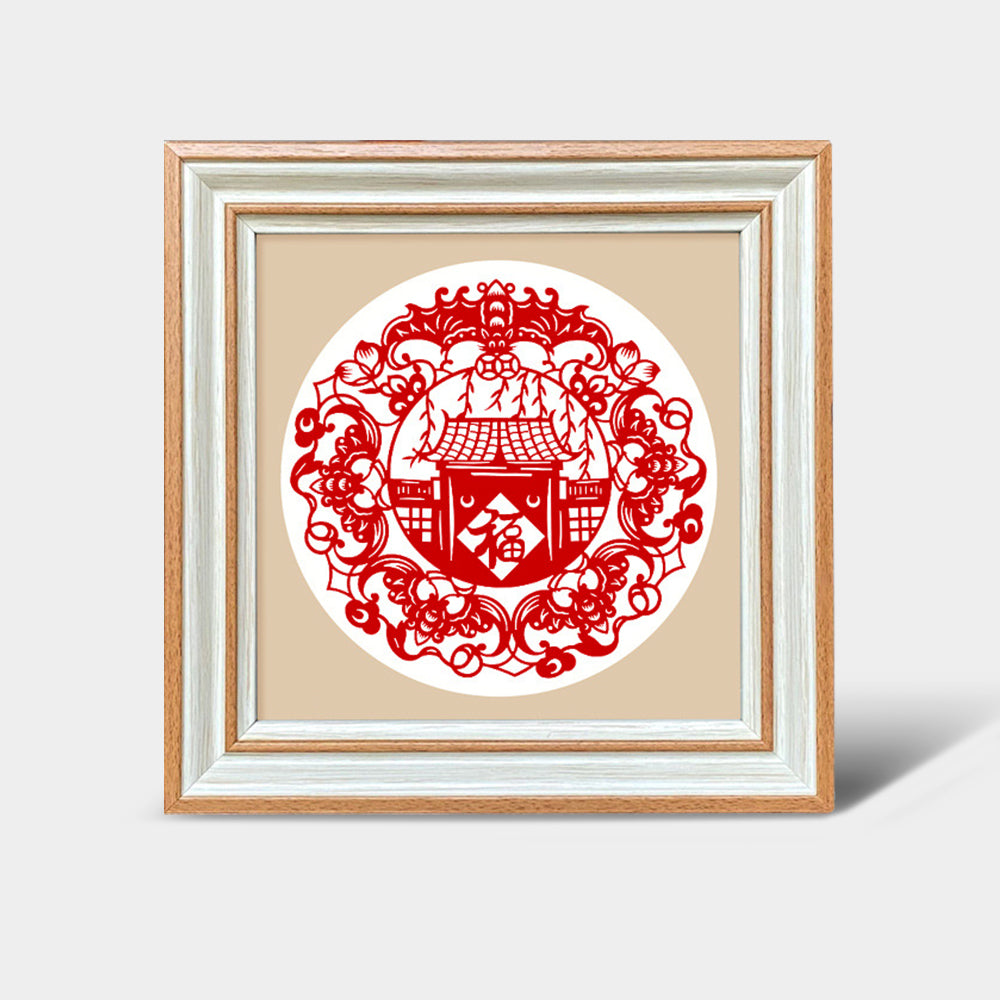 Handmade Paper Cutting Art Frame | 手工剪紙雕刻窗花藝術畫框 BG30-37