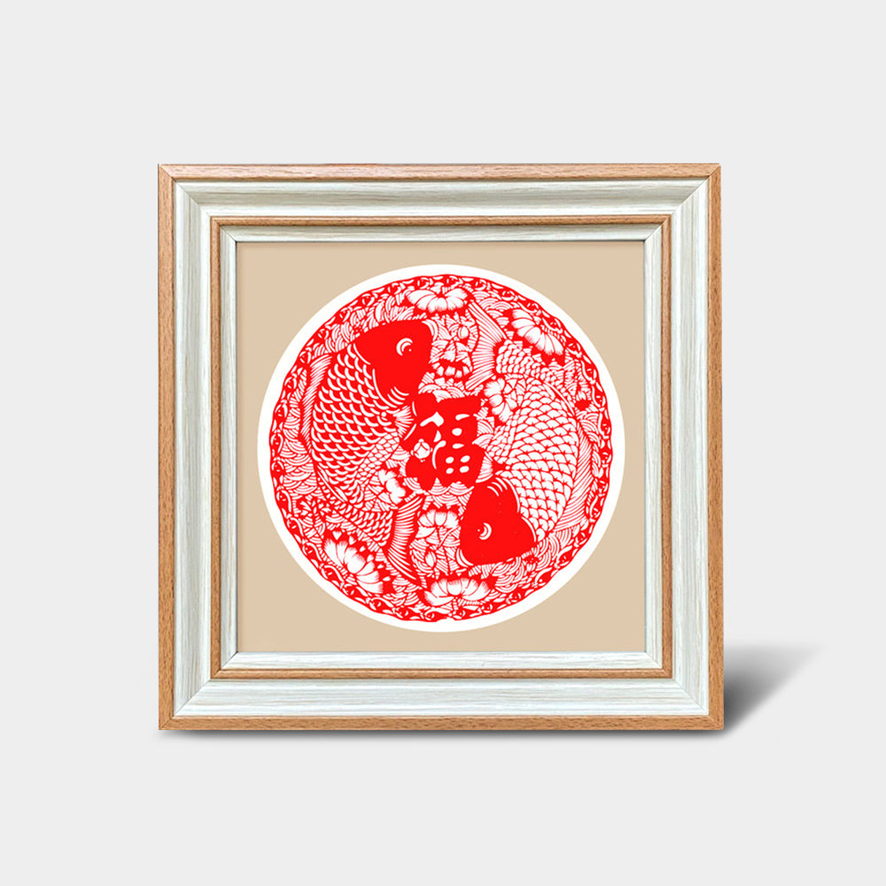 Handmade Paper Cutting Art Frame | 手工剪紙雕刻窗花藝術畫框 BG30-37