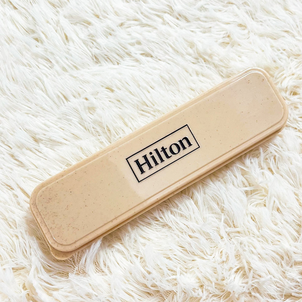 [Case Studies]Hilton | Wooden Handle Metal Cutlery Tableware Box