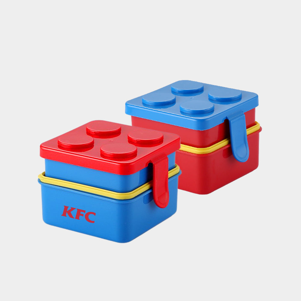 Lego Brick Modular Double Lunch Box | 樂高積木拼裝雙層飯盒 BG25-18