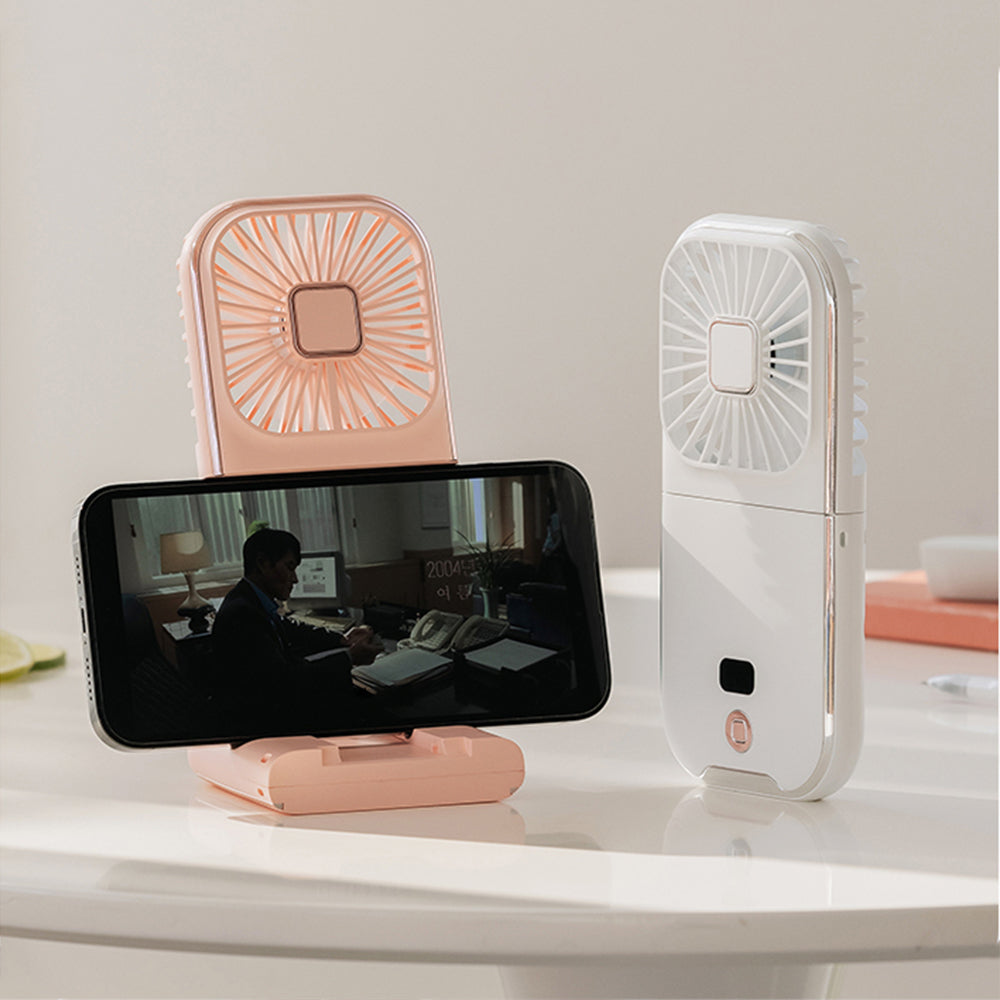 Customized Neck Hanging Foldable Fan with LED Battery Display BG28-39