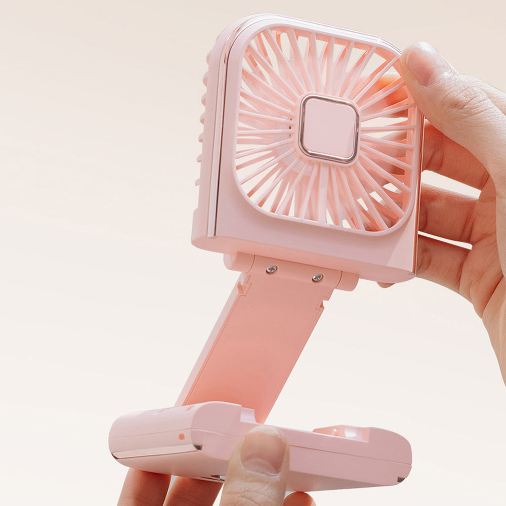 Customized Neck Hanging Foldable Fan with LED Battery Display BG28-39