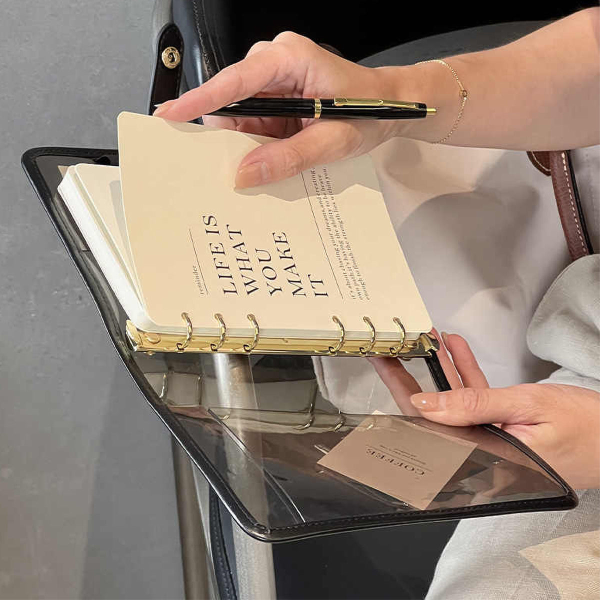 A5 loose-leaf notebook detachable simple ins book| a5活頁筆記本可拆卸簡約ins本子BG08-23