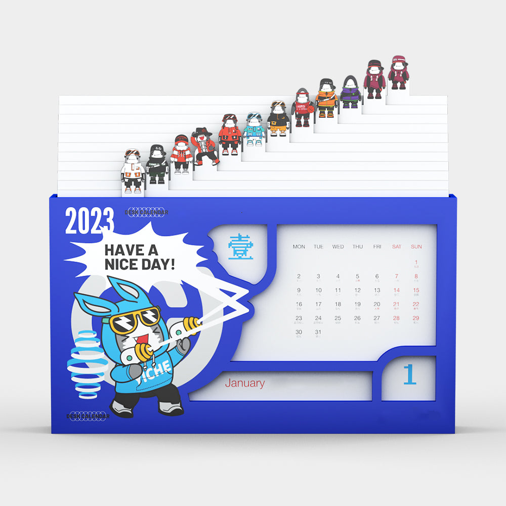 Skeleton Cardboard Desk Calendar | 2025新年全定制鏤空卡紙趣味座檯月曆 BG22-85