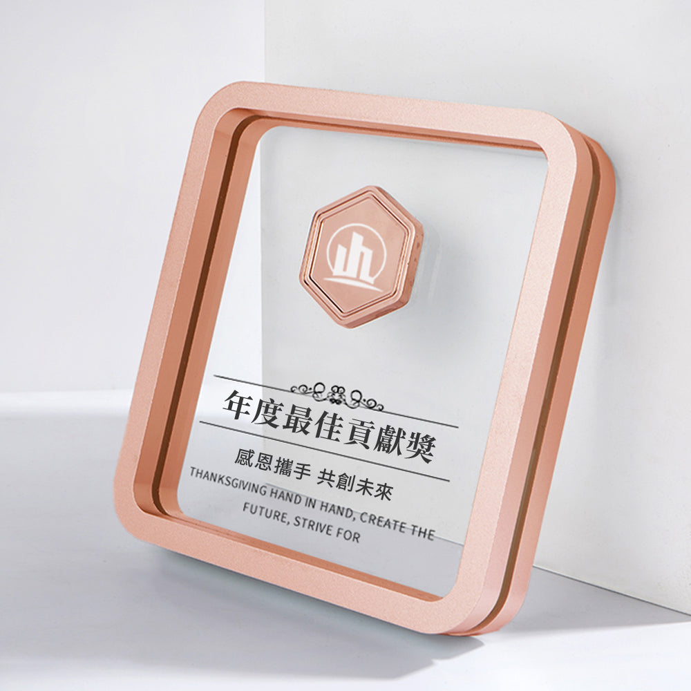 Square Crystal Metal Trophy | 方形金屬水晶榮譽獎座 BG20-72