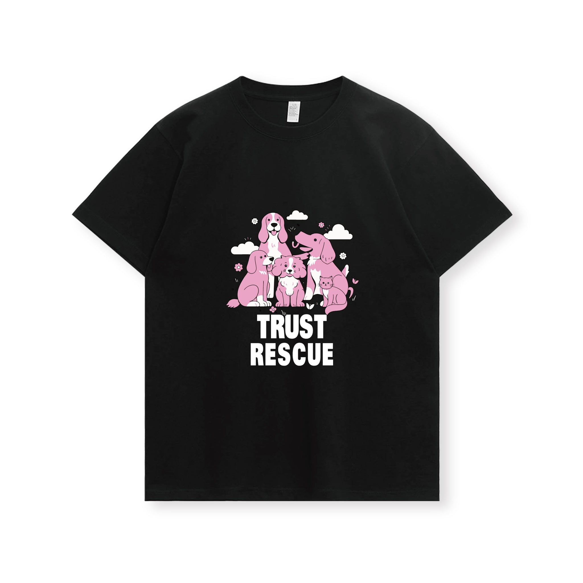 【Special Gift × T-Shirts】純棉T恤訂製 可愛粉色貓狗特別款 男女情侶衫