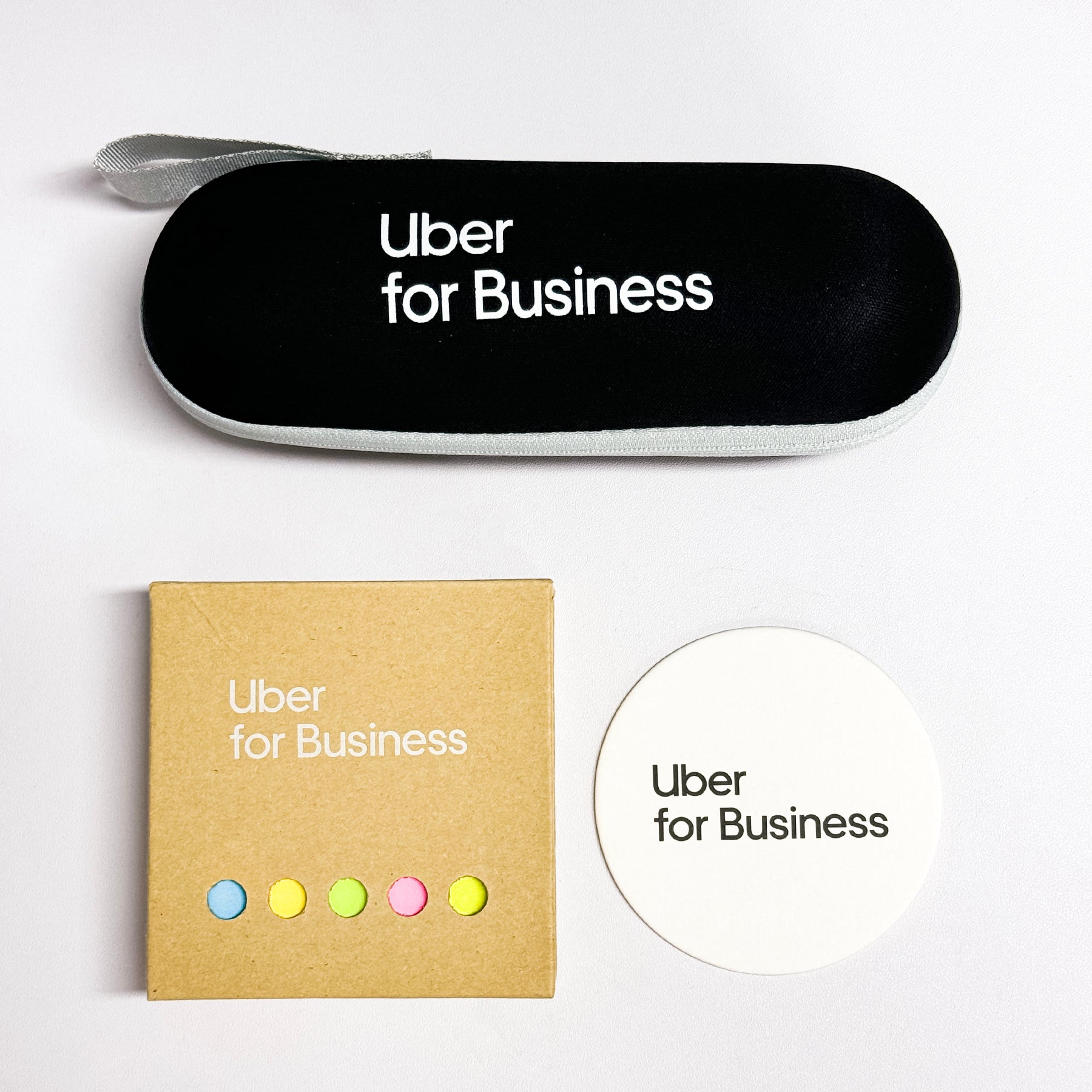 [Case Studies](Business Set) Textured black handbag + folding umbrella + notepad box + coaster | The first choice for corporate gifts