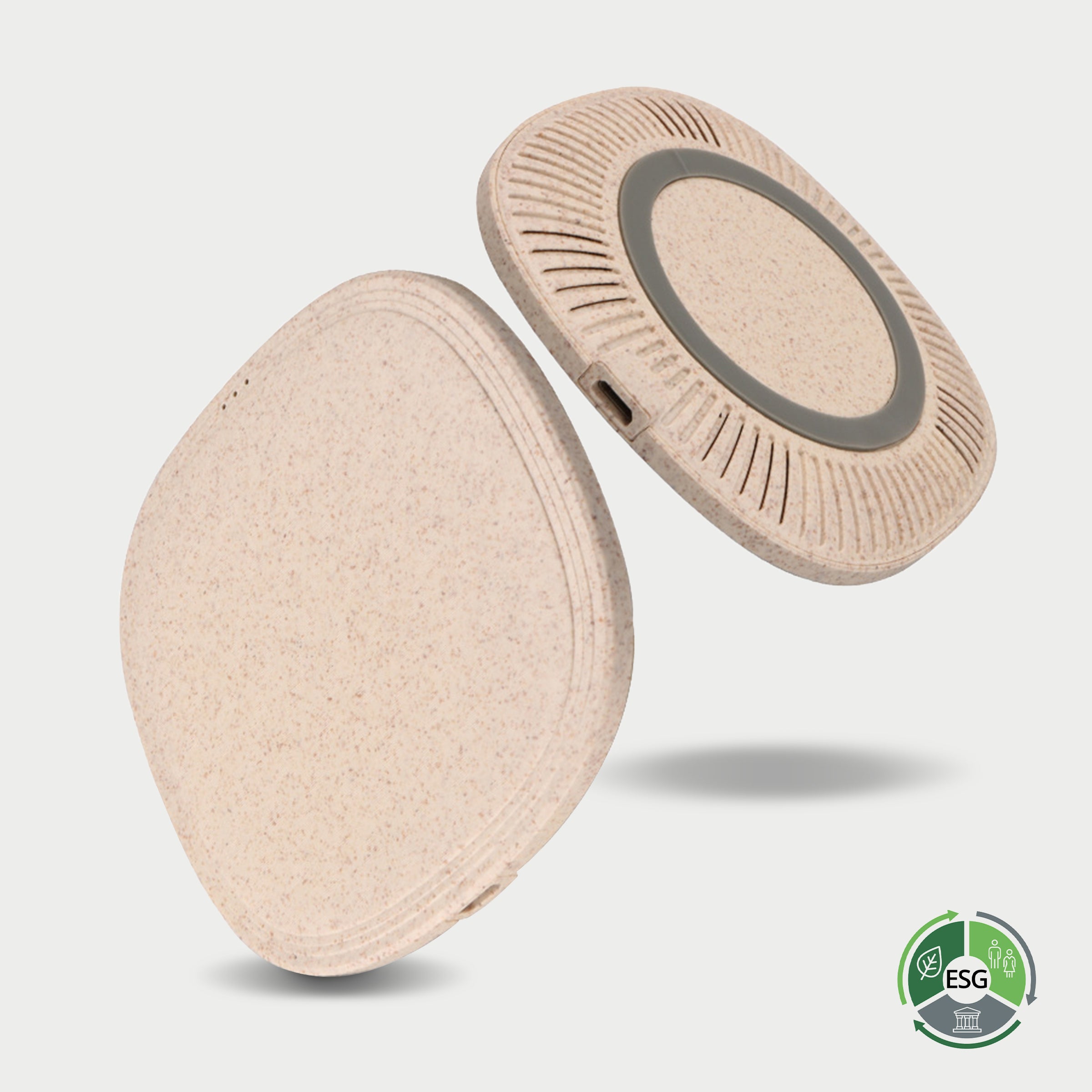 Wheat Straw Desktop Wireless Charger | 10W桌面無線充電器麥秸稈降解手機無線充BG17-16