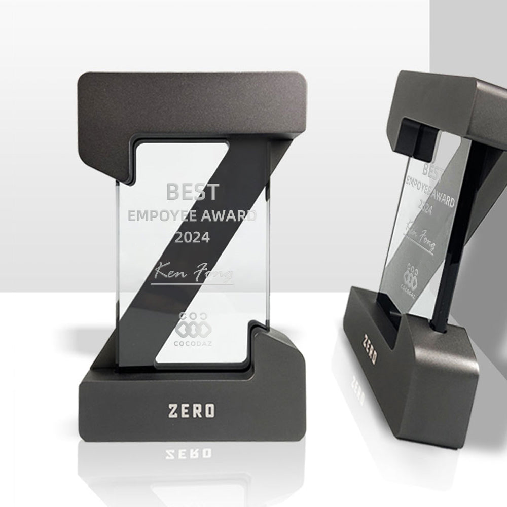 Z-Shape Metal Crystal Trophy | Z型電鍍金屬水晶獎座 BG20-67