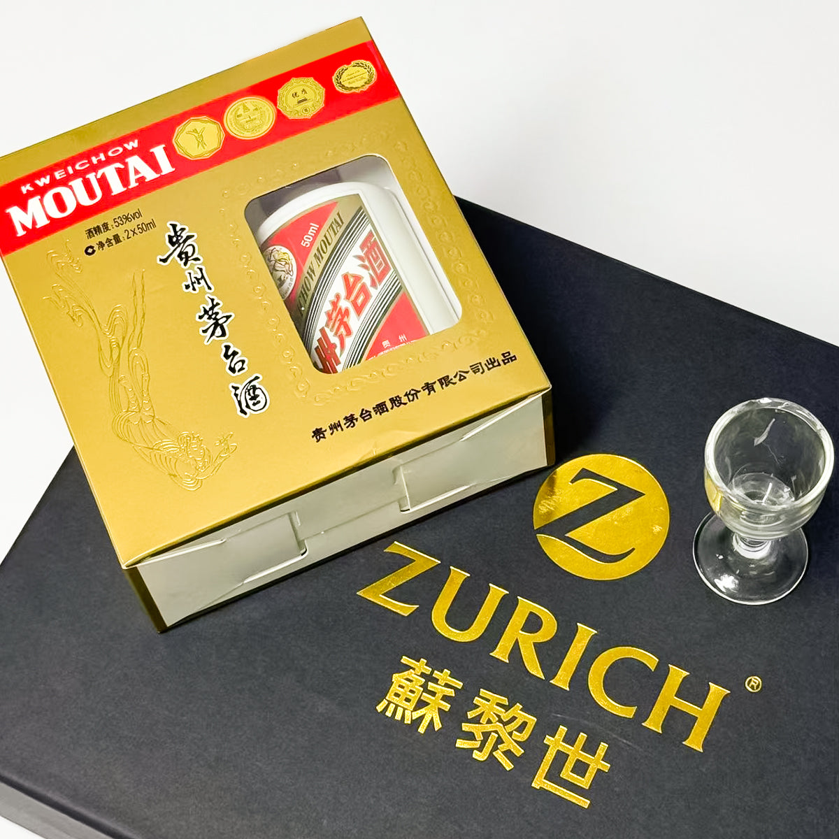 [Case Studies][High-end gift box set] 100ml sauce-flavored liquor + crystal wine glass. Good choice for business holiday gifts