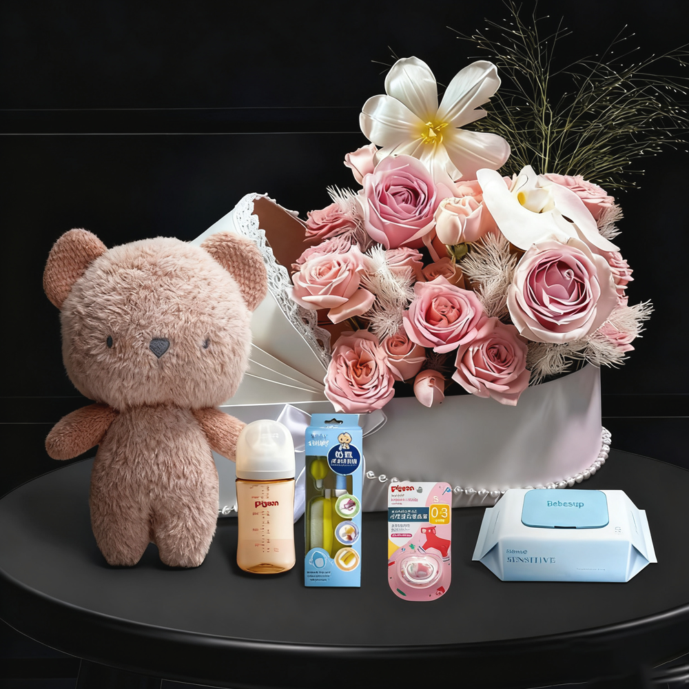 baby花籃 baby禮籃 嬰兒禮物 彌月禮盒套裝