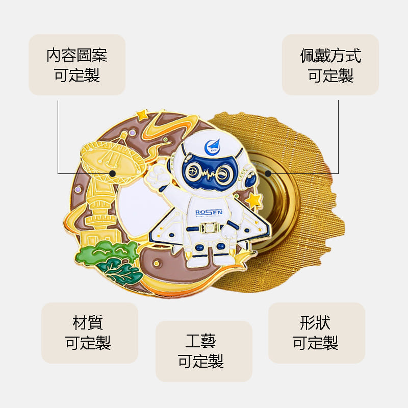 custom shape metal badge | 自定義金屬徽章 BG22-79